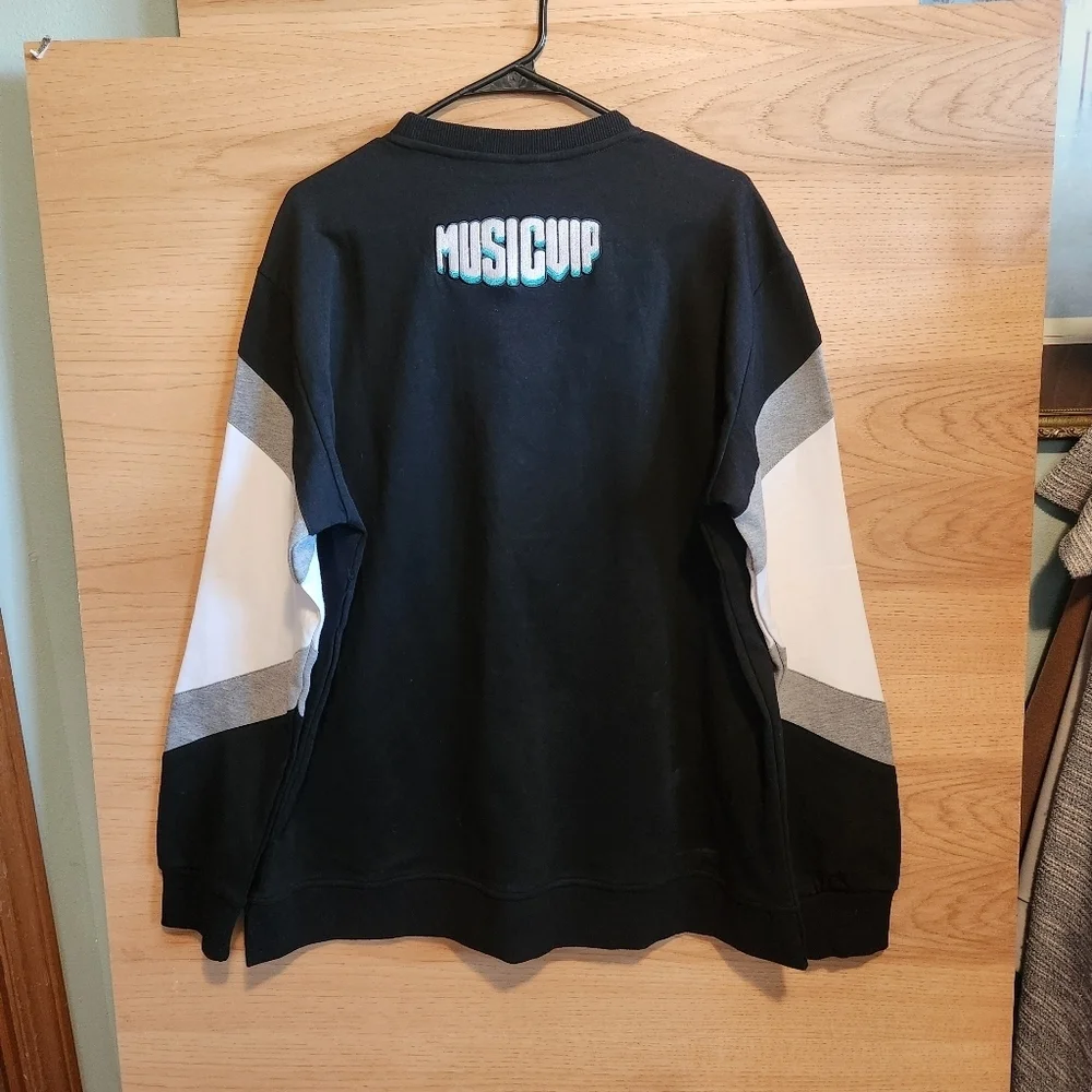 Men's Grupo Firme Embroidered Sweater Sweatshirt MUSICVIP Black Large Like New! - Picture 6 of 9